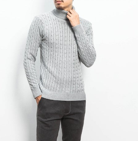 Herren modischer Rollkragenpullover mit strukturierter Strickoptik Krohn-e