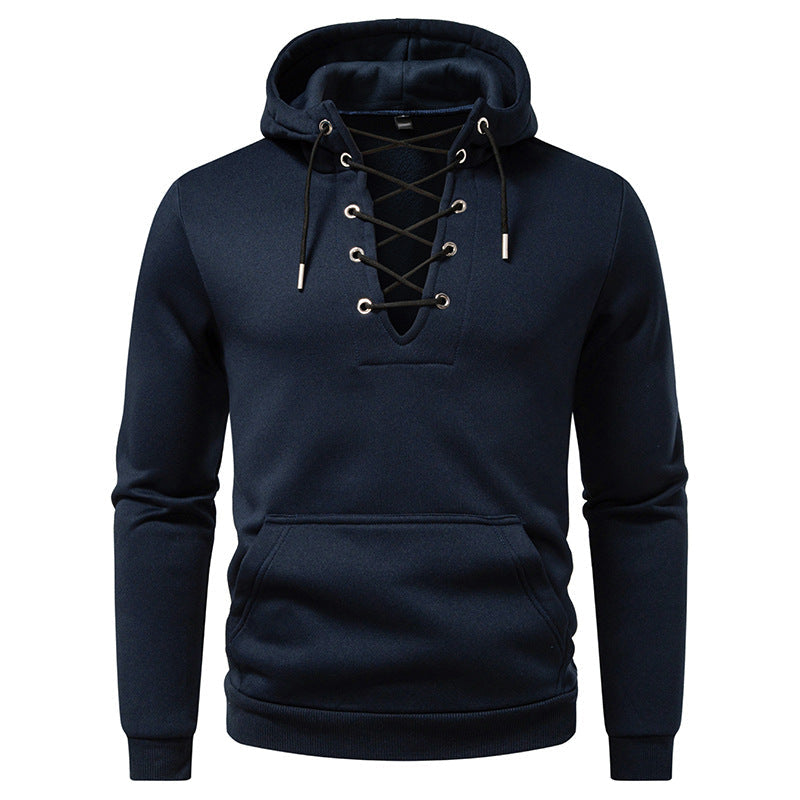 Herren Kapuzenpullover mit modischem Schnürdesign Krohn-e