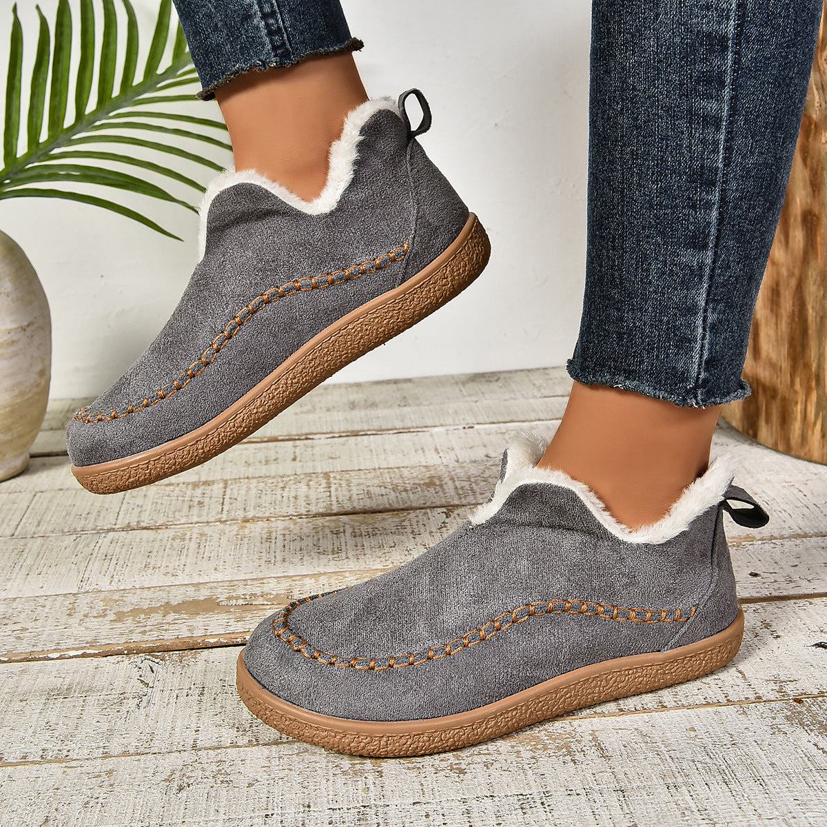 Damen Clog-Schuhe mit kuscheligem Innenfutter und rutschfester Sohle Krohn-e