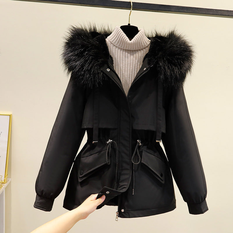Damen Winterjacke mit funktionalem Reißverschluss und abnehmbarem Kunstpelzkragen Krohn-e