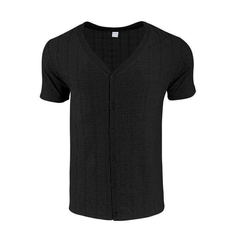 Herren kurzärmliges Hemd mit strukturiertem Design Krohn-e
