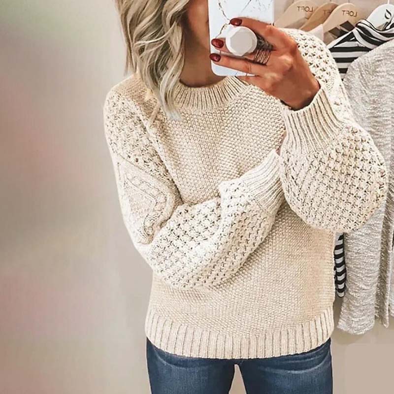 Krohn-e | Einfarbiger Strickpullover