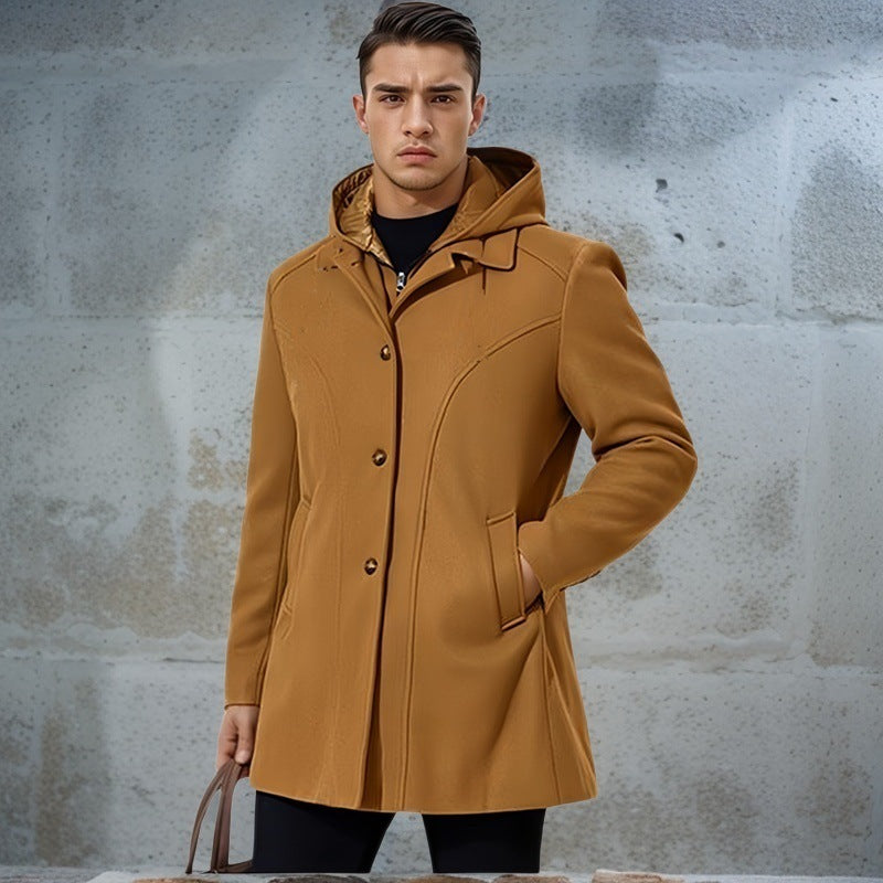 Herren Übergangsjacke mit Kapuze und modernen Detailing Krohn-e