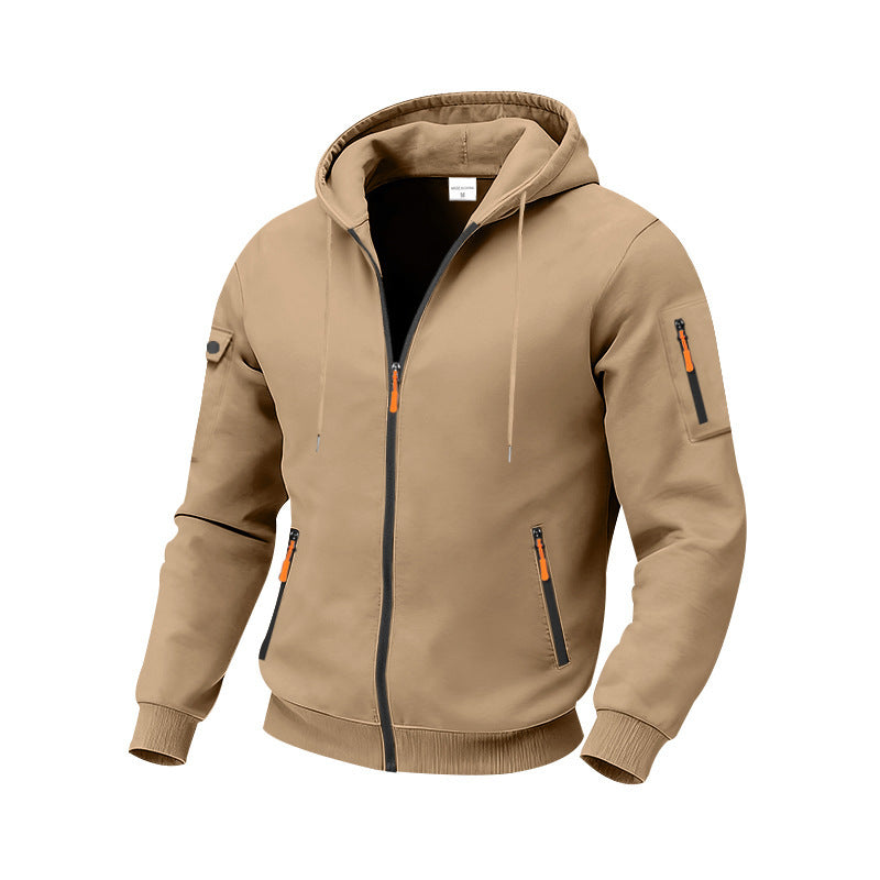 Herren funktionale Kapuzenjacke mit technischen Taschen Krohn-e