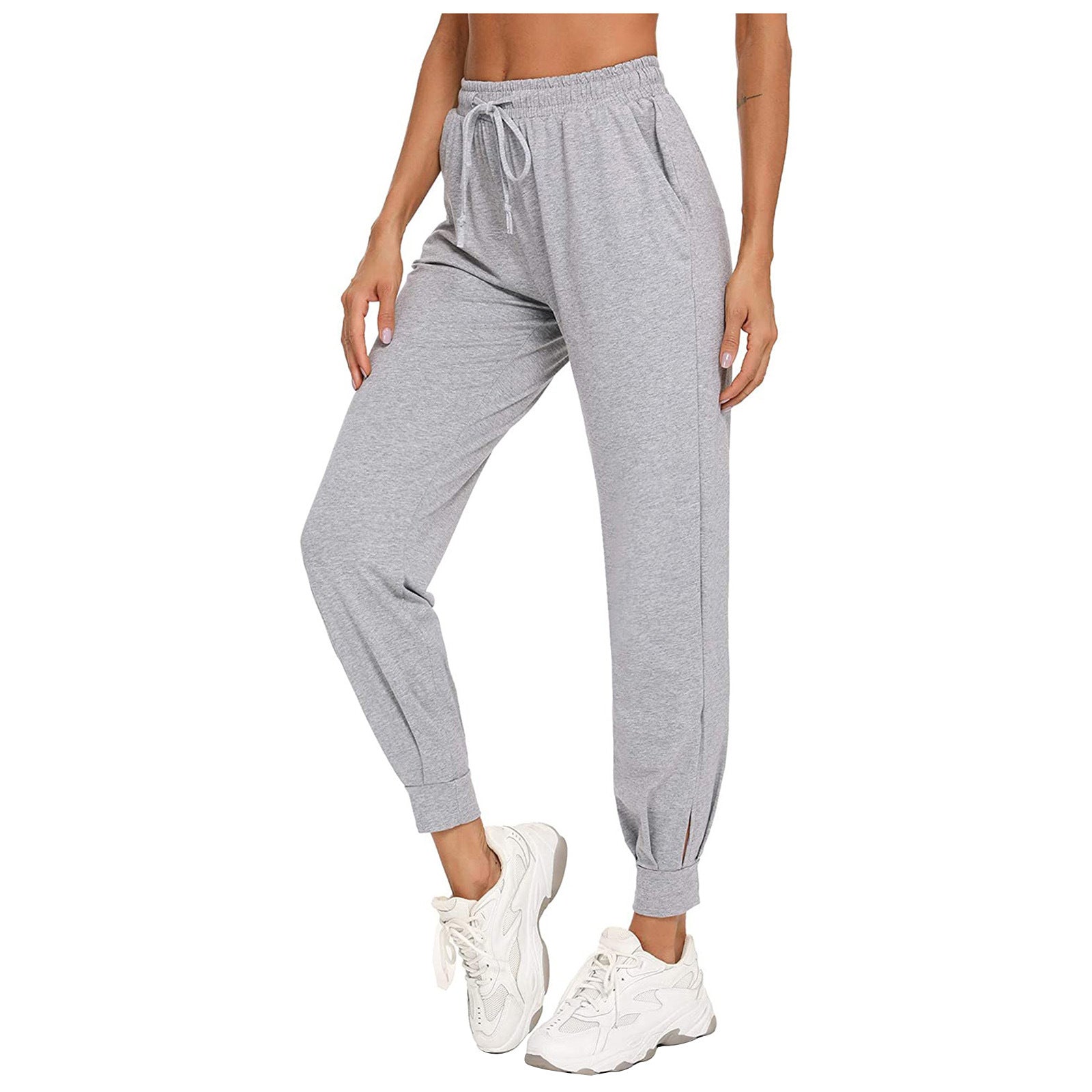 Damen Bequeme Sporthose mit elastischem Bund und seitlichen Taschen Krohn-e