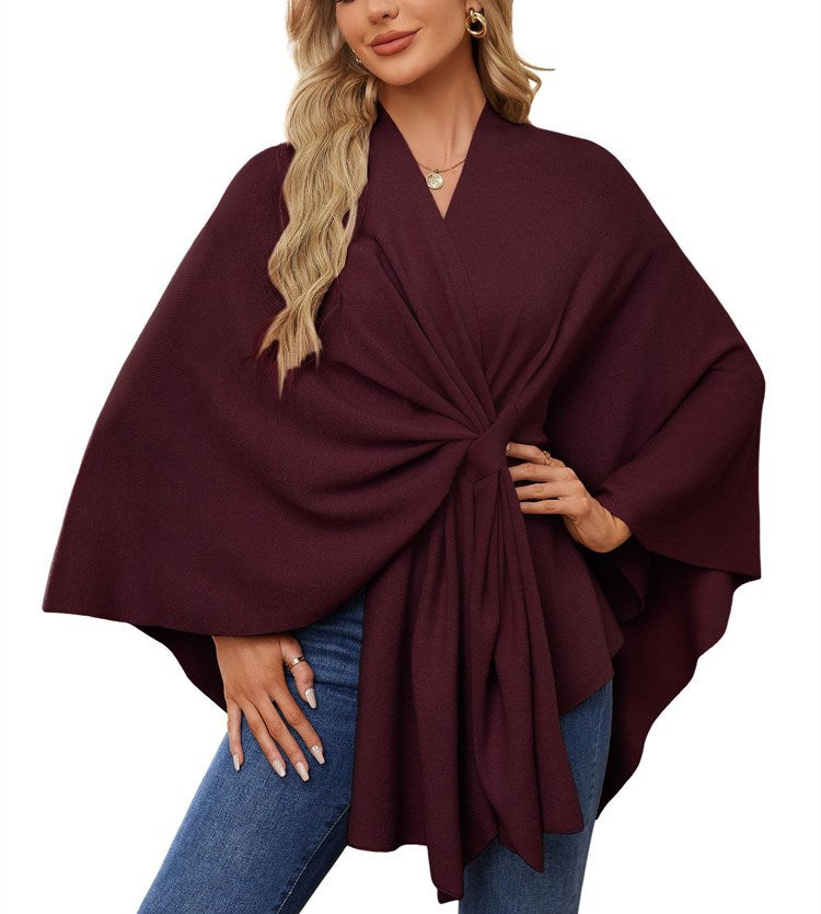 Damen Eleganter Wickelpullover mit asymmetrischem Schnitt Krohn-e