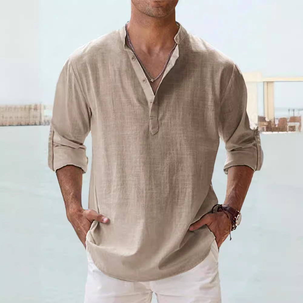 Fudus Hemd im klassischen Leinenlook