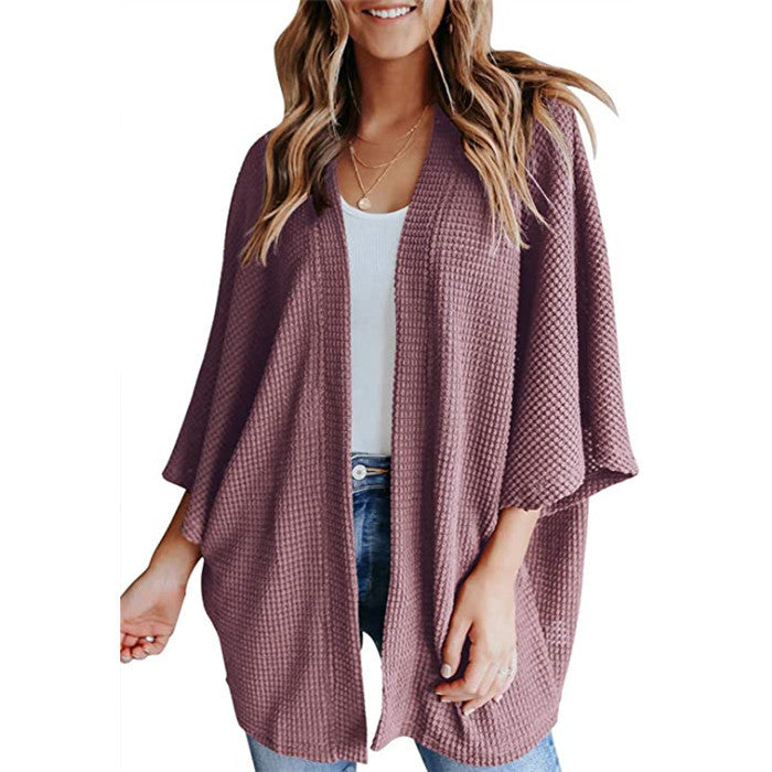 Damen lässiger Strickjacke im Waffelmuster Krohn-e