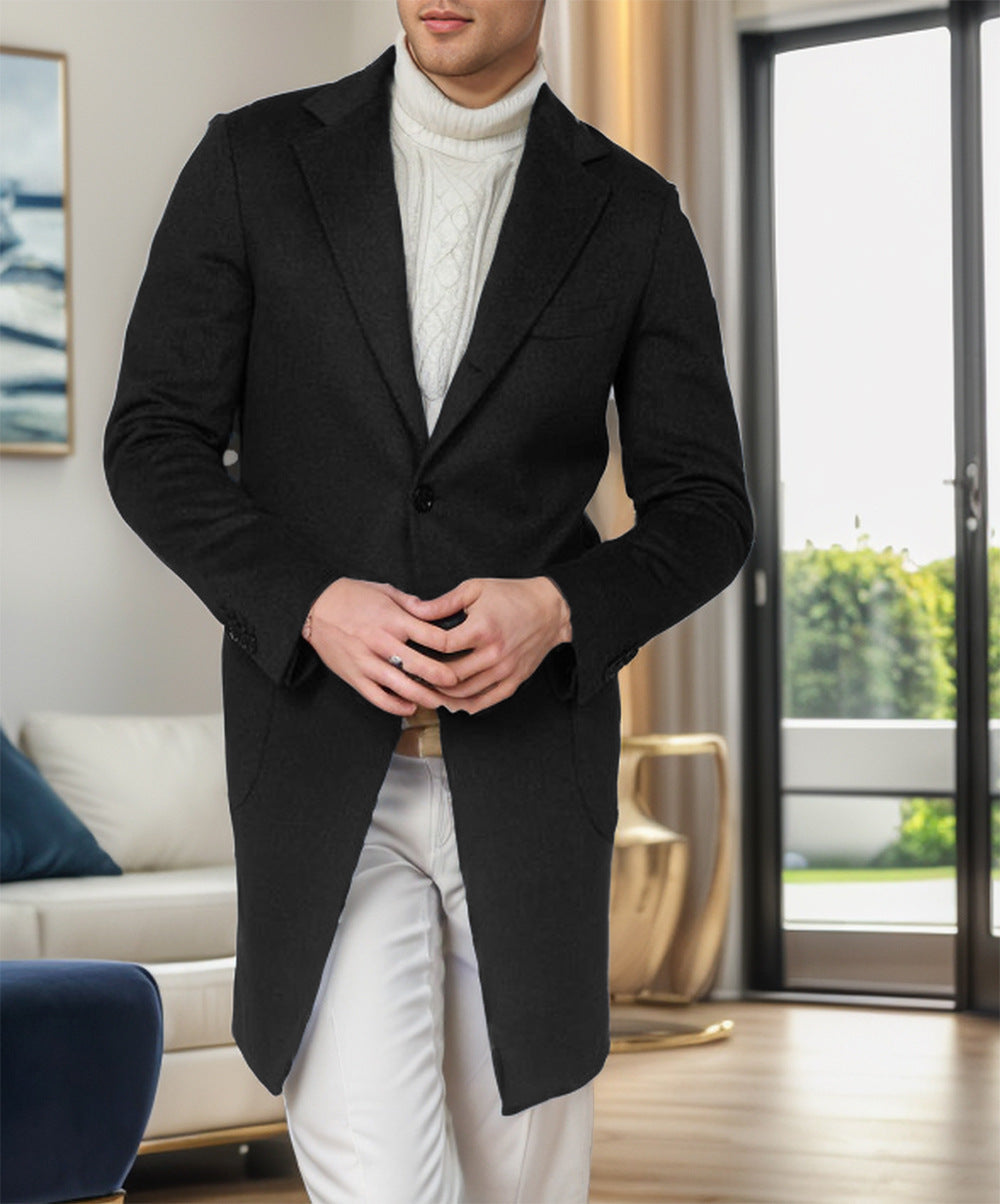 Herren eleganter Wollmantel mit schlanker Silhouette Krohn-e