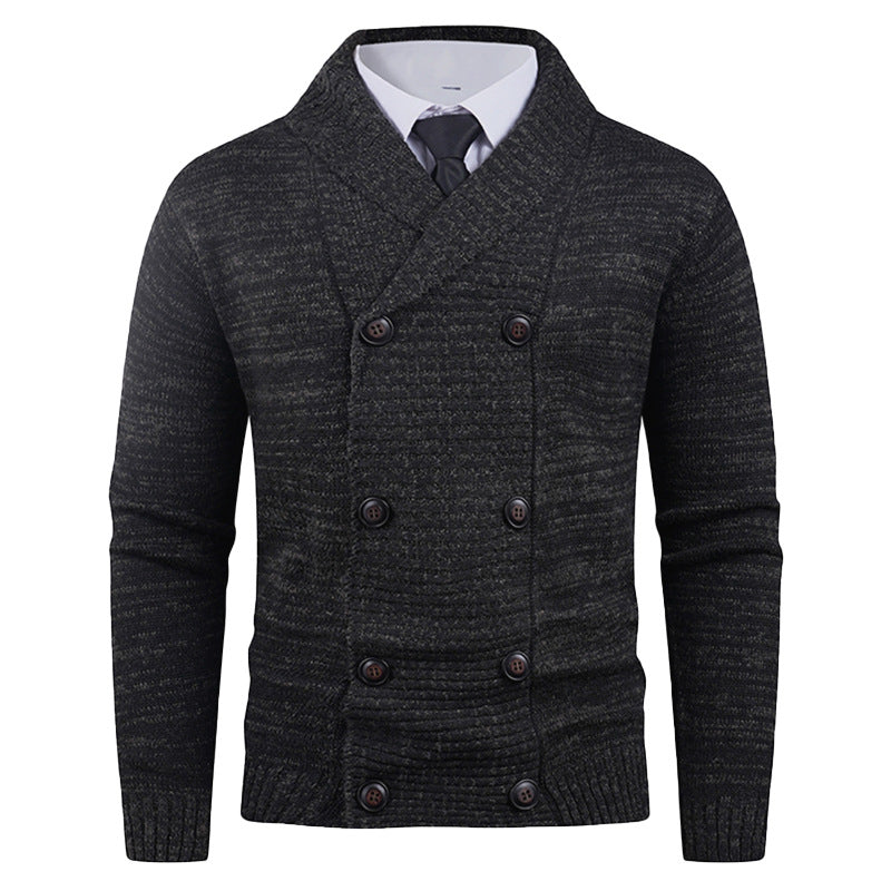 Herren Strickjacke mit doppelter Knopfleiste und feiner Struktur Krohn-e