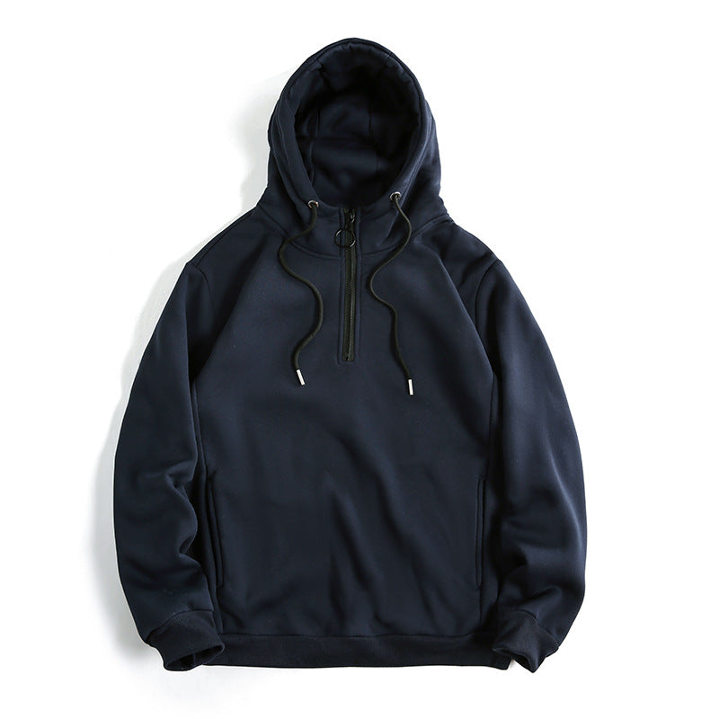 Damen Modischer Kapuzenpullover mit halbem Reißverschluss und weichem Innenfutter Krohn-e