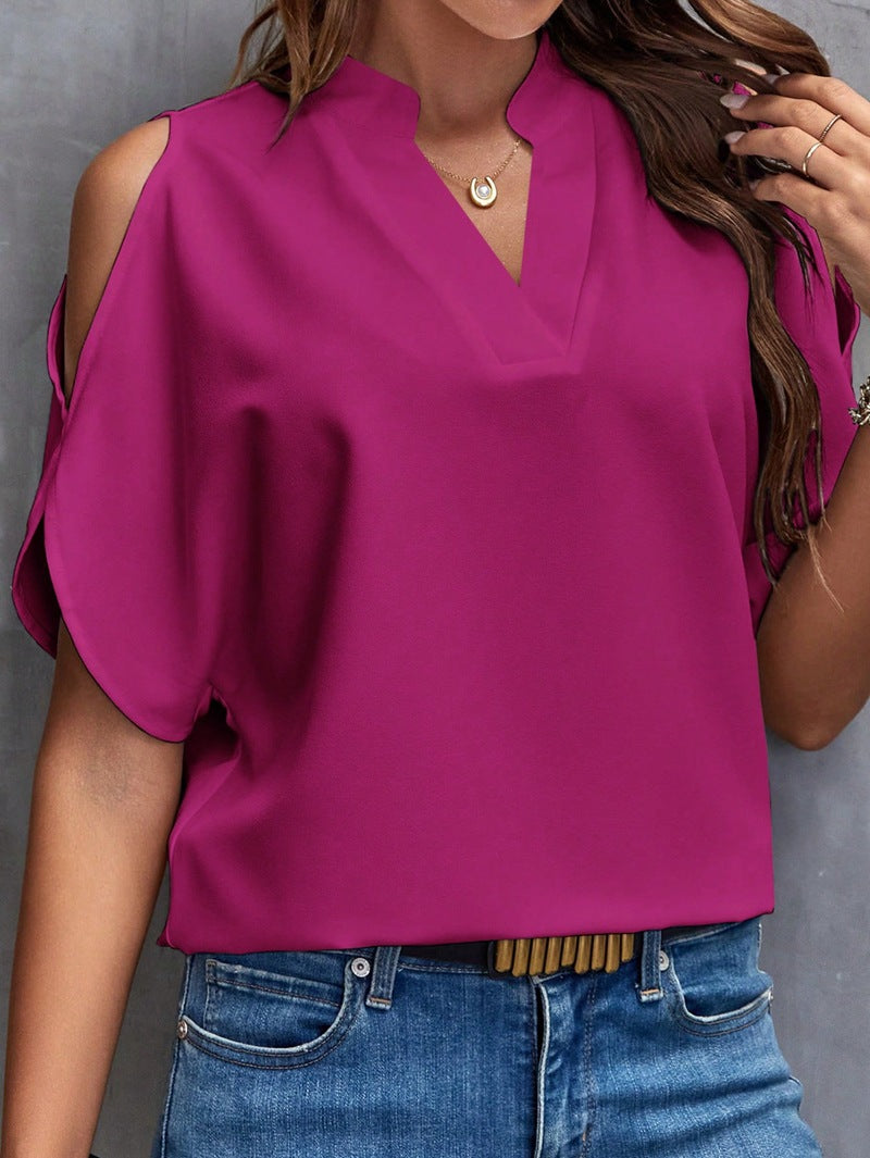 Damen elegante Bluse mit Cut-Out-Ärmeln Krohn-e
