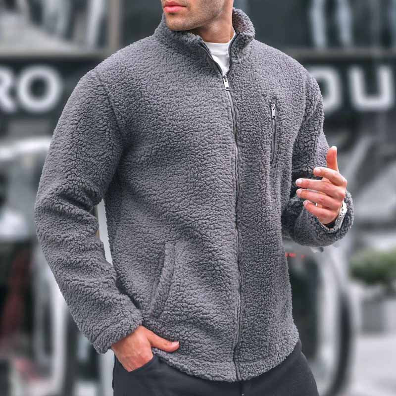 Herren kuschelige Fleecejacke mit praktischem Reißverschluss Krohn-e