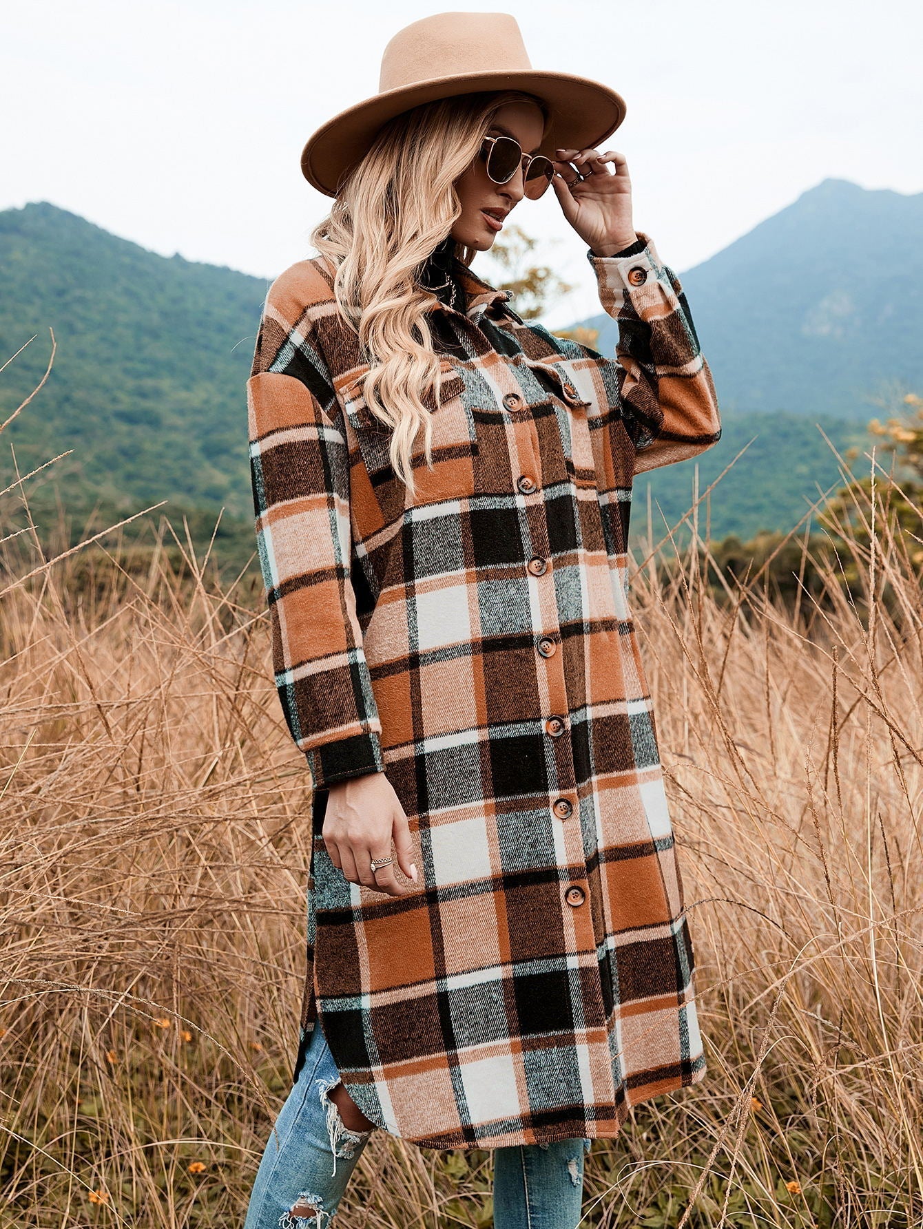 Damen Flanellhemd-Kleid mit Karomuster Krohn-e