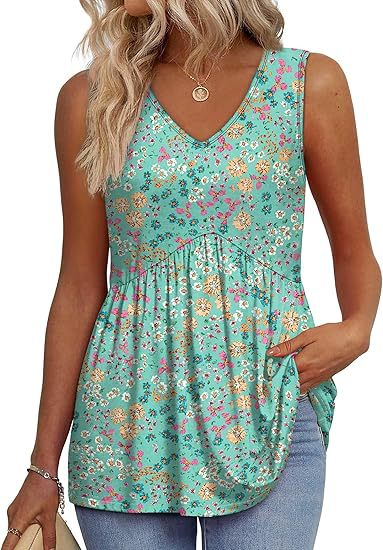 KROHN-E Damen Casual Top Ärmellos Relaxed Fit Vielseitig