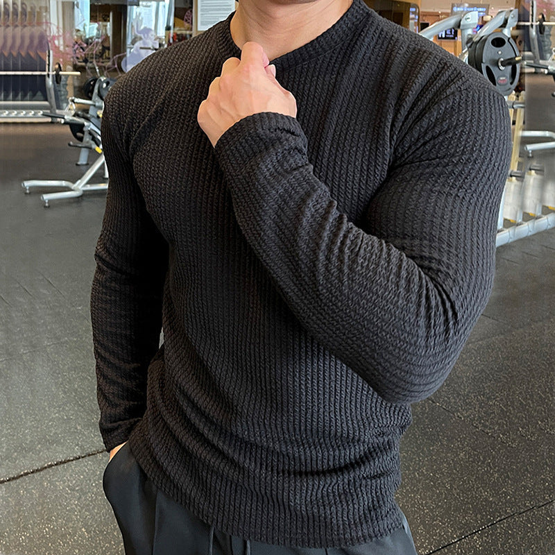 Herren Langarmshirt mit strukturiertem Gewebe Krohn-e