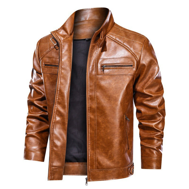 Herren modische Motorradjacke mit praktischen Taschen Krohn-e