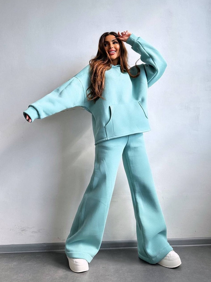 Damen Cooles Oversized Hoodie und weite Freizeithose Krohn-e