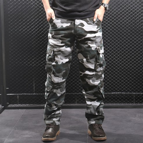 Herren Cargo-Hose mit multifunktionalen Taschen und modischem Camouflage-Design Krohn-e