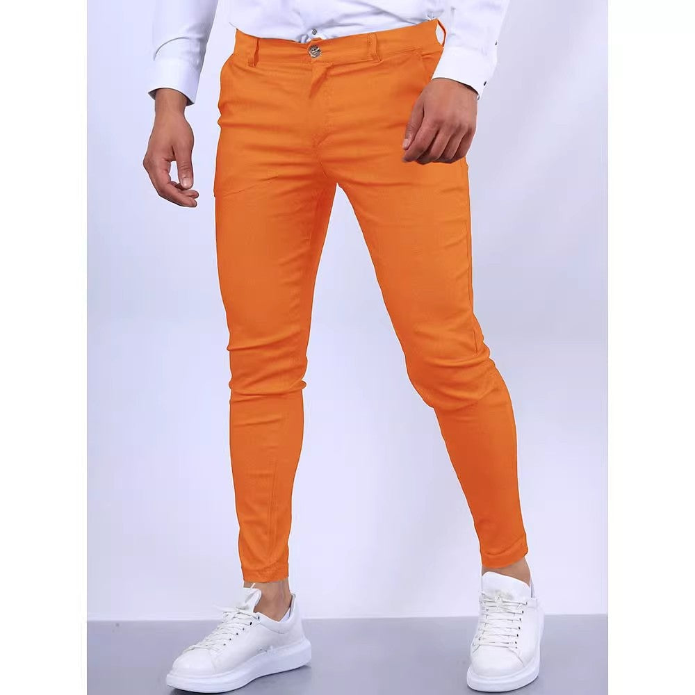 Herren elegante Slim-Fit Chinohose mit elastischem Bund und praktischen Taschen Krohn-e
