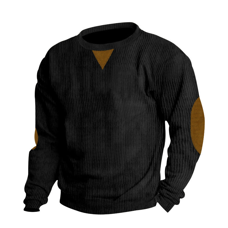 Herren bequemer Strickpullover mit eleganten Ellbogenpatches Krohn-e