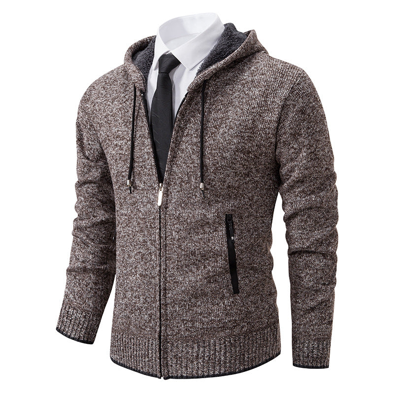 Herren Kapuzenjacke mit softem Fleece-Futter und eleganten Details Krohn-e