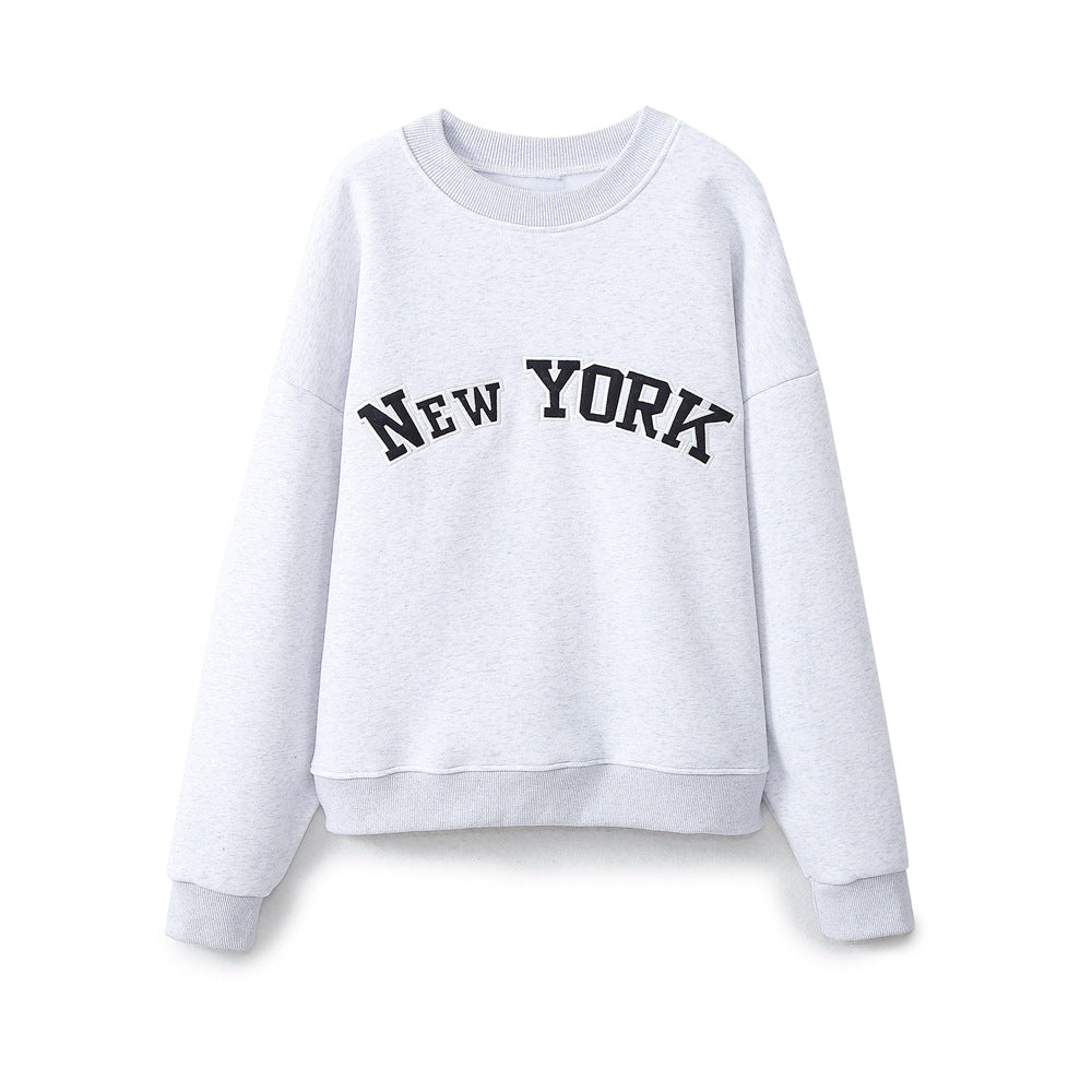 Damen Casual Sweatshirt mit New York Print Krohn-e