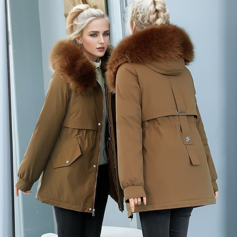Damen isolierter Winterparka mit luxuriösem Kunstfellkragen und wärmendem Innenfutter Krohn-e