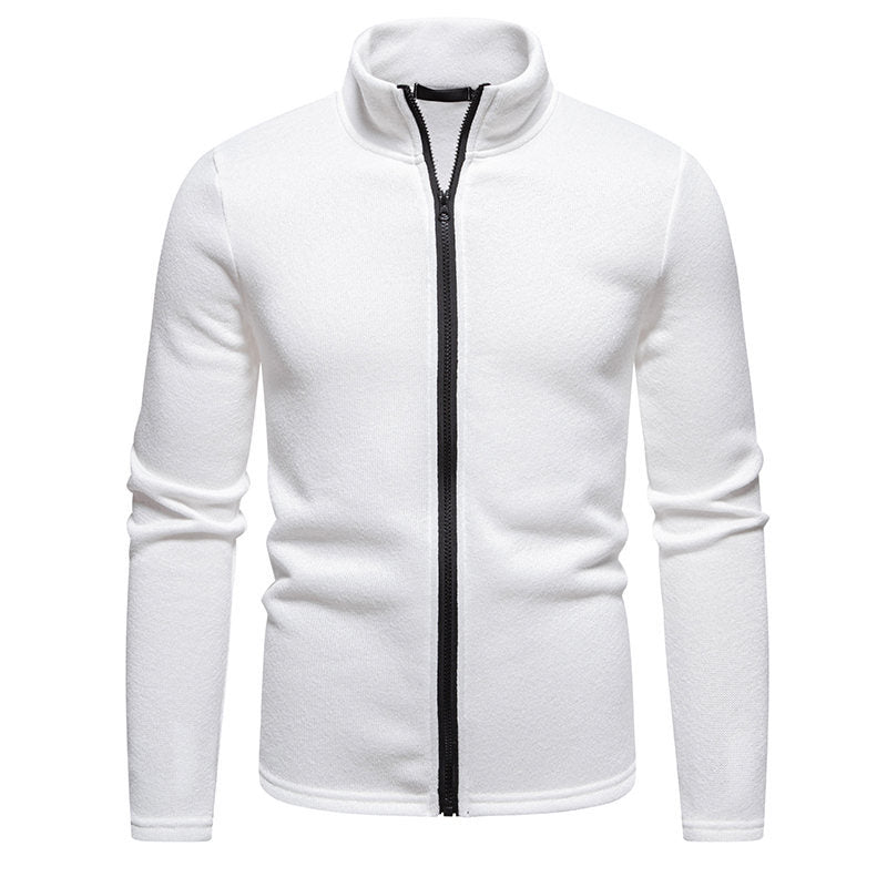 Herren Fleecejacke mit hoher Stehkragen und durchgehendem Reißverschluss Krohn-e