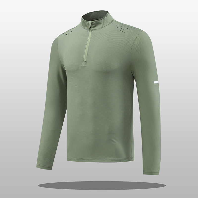 Herren Funktions-Langarmshirt mit Reißverschluss und atmungsaktivem Material Krohn-e
