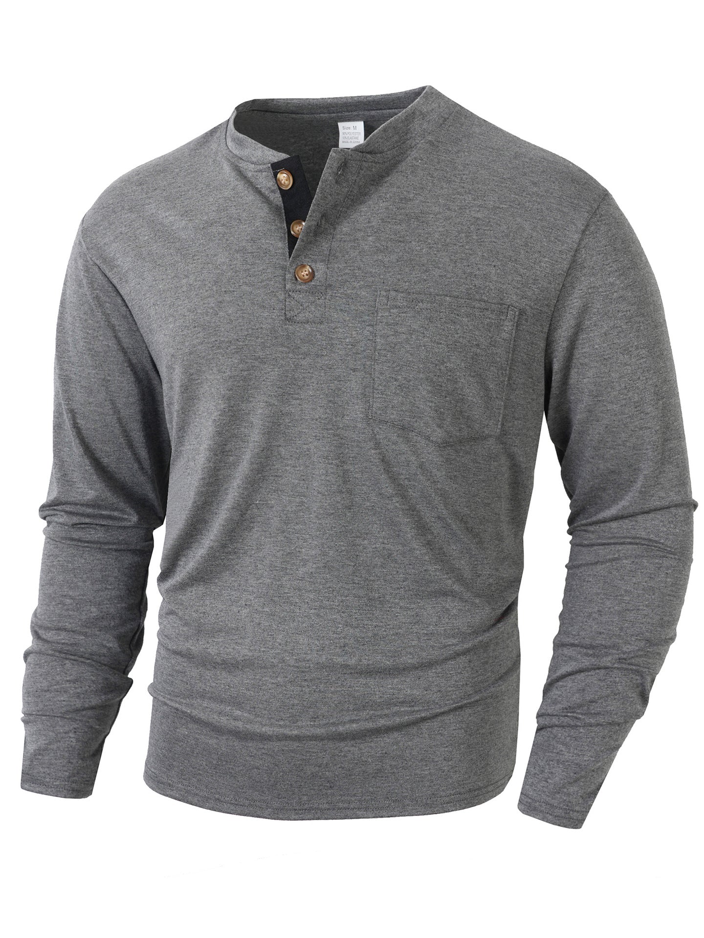 Herren langärmliges Henley-Shirt Krohn-e