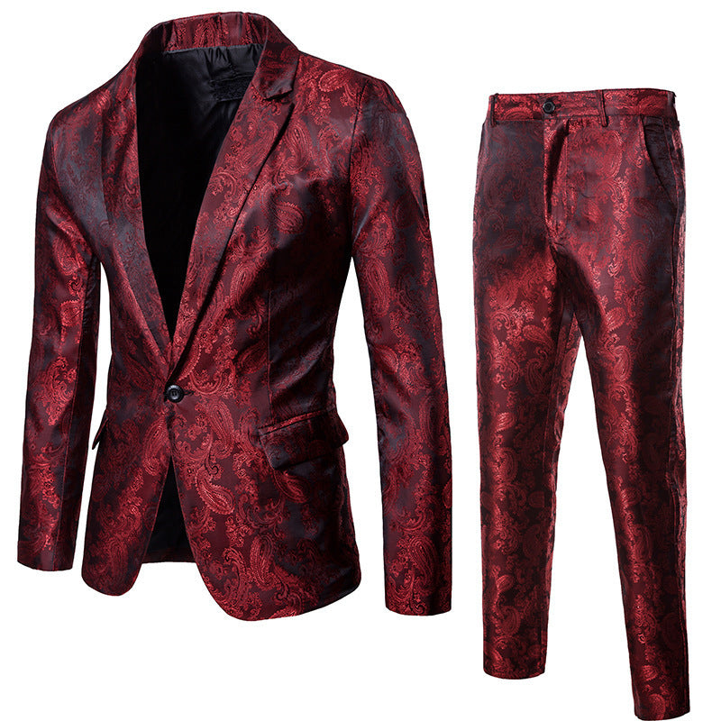 Herren elegantes Anzug-Set mit feinem Paisleymuster Krohn-e