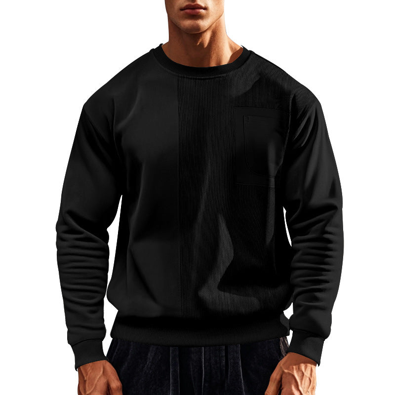 Herren Sportlicher Sweatshirt mit strukturiertem Design und praktischer Tasche Krohn-e