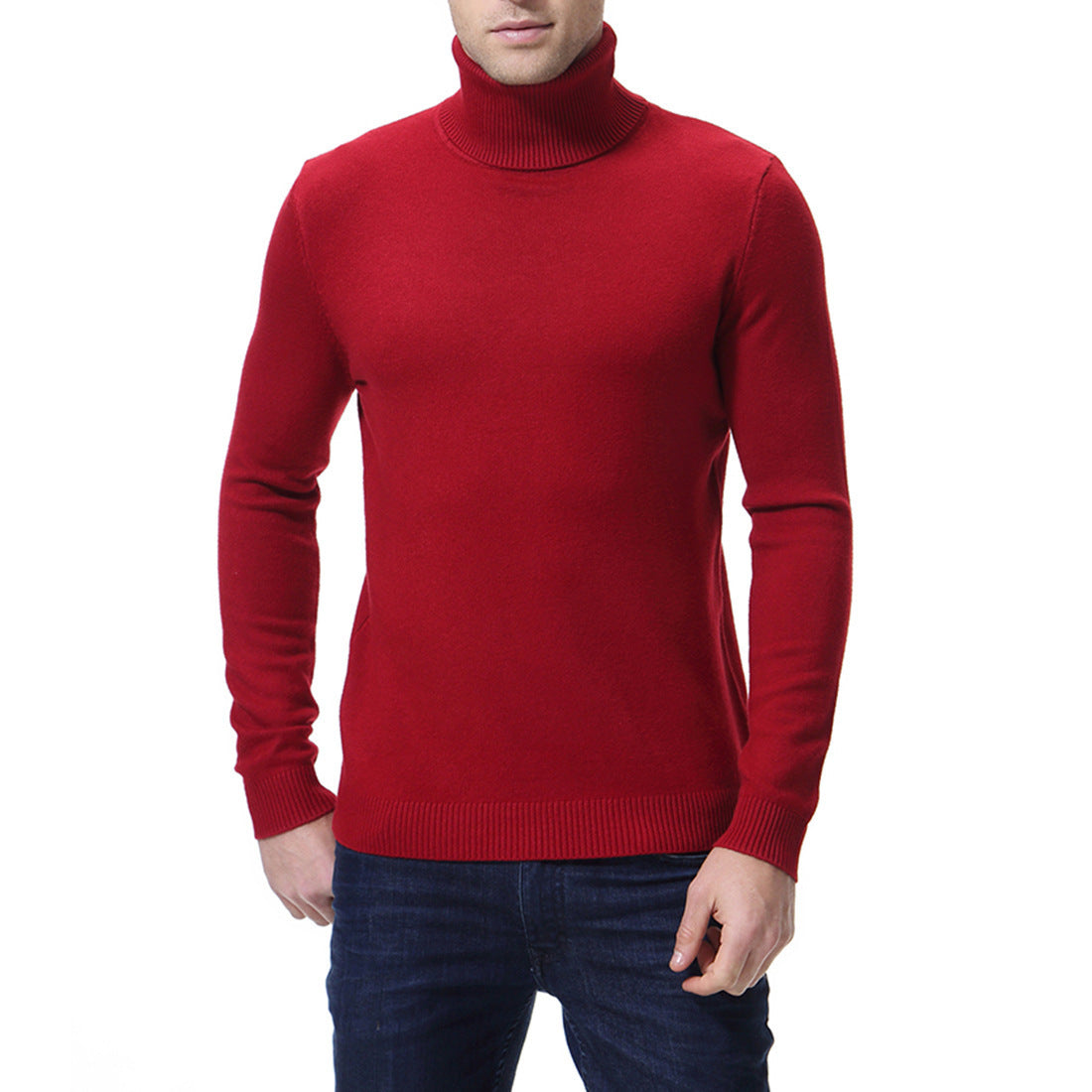 Herren Rollkragenpullover aus feiner Baumwolle Krohn-e