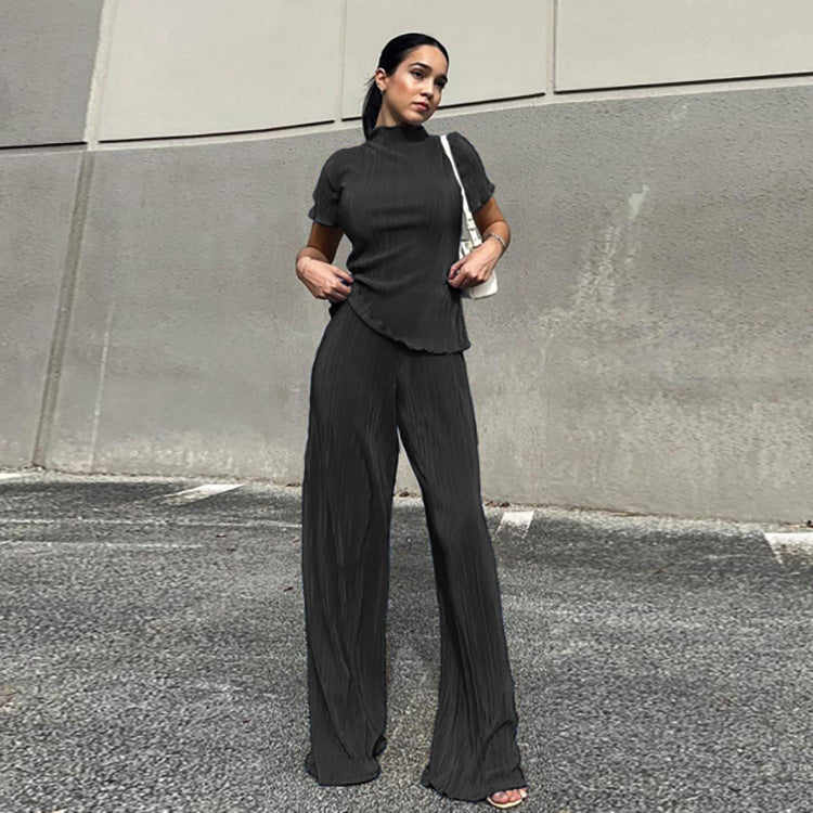 Fudus Damen T-Shirt und weite Hose Set