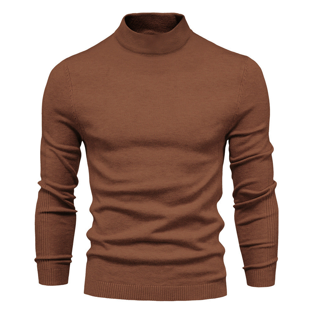 Herren stilvoller Rollkragenpullover aus weicher Merinowolle Krohn-e