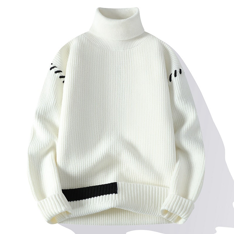 Damen Grober Rollkragenpullover mit dekorativen Ärmeldetails Krohn-e