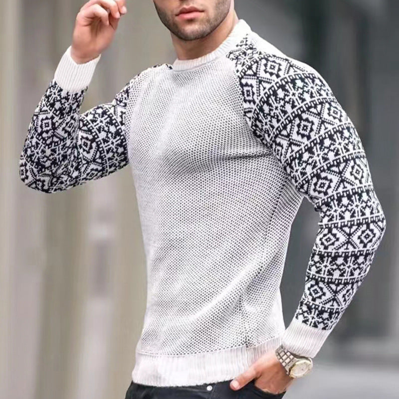 Herren Strickpullover mit grafischem Muster Krohn-e