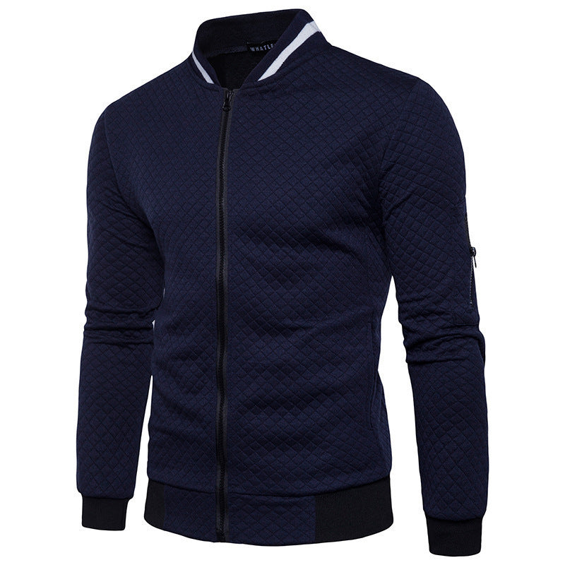 Herren modische Steppjacke mit durchgehendem Reißverschluss und Strukturdesign Krohn-e