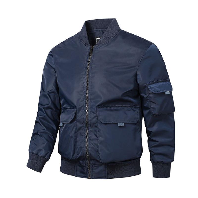 Herren sportliche Bomberjacke mit praktischen Taschen und elastischen Bündchen Krohn-e