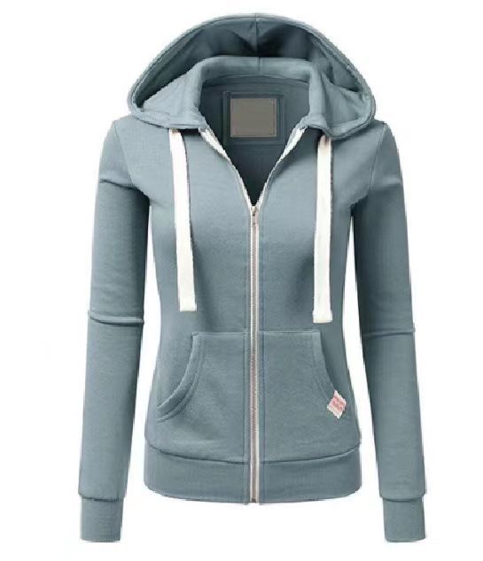 Damen sportliche Kapuzenjacke mit durchgehendem Reißverschluss und praktischen Taschen Krohn-e