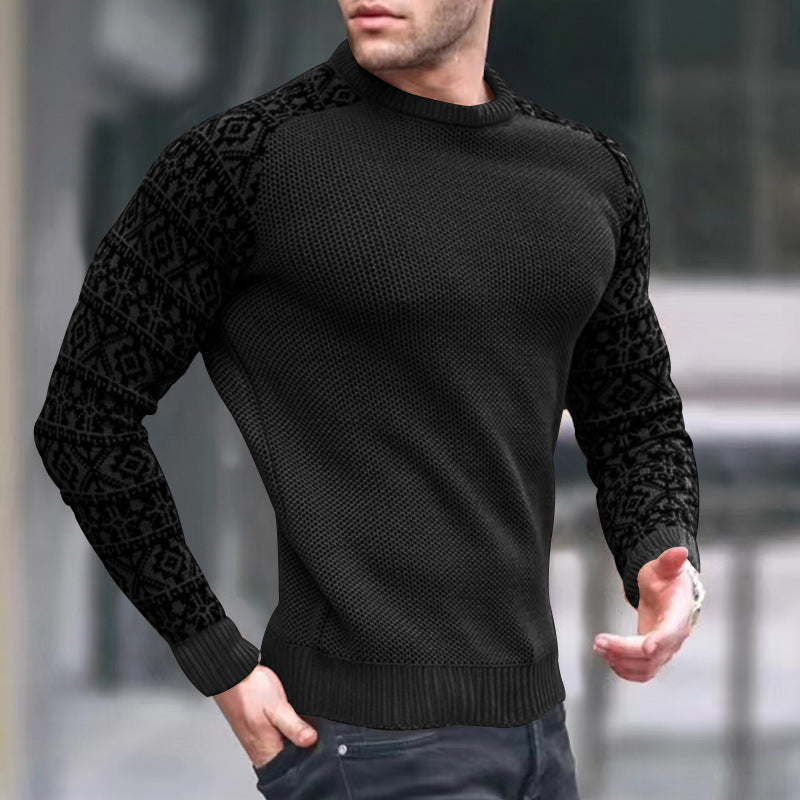 Herren Strickpullover mit grafischem Muster Krohn-e