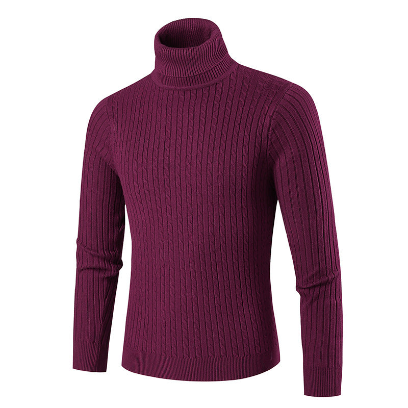 Herren modischer Rollkragenpullover aus strukturiertem Strick Krohn-e