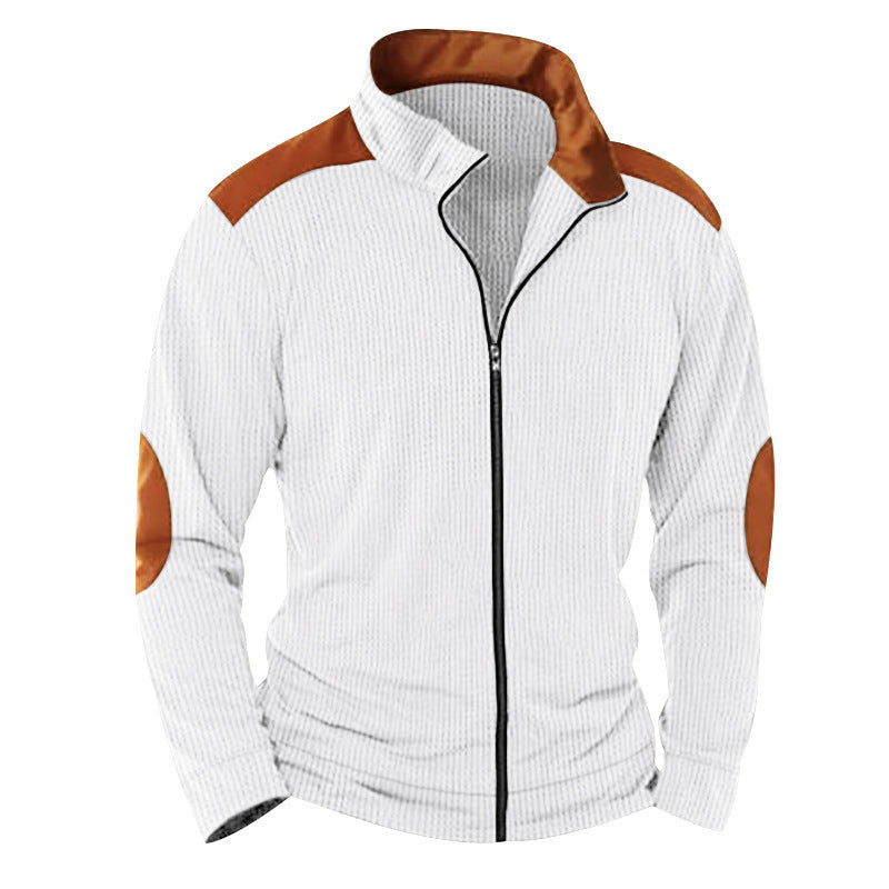 Herren Steppjacke mit hohem Kragen applikationen Krohn-e
