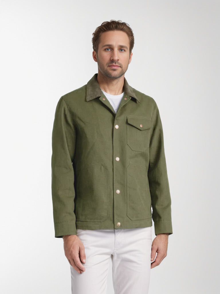 Herren zeitlose Jacke mit strukturiertem Design Krohn-e