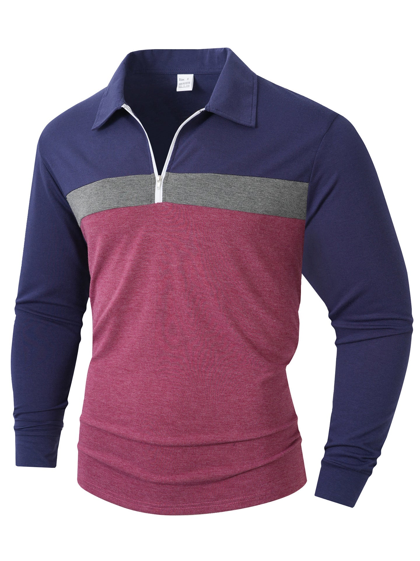 Herren Sportliches Langarmshirt mit Reißverschluss Krohn-e