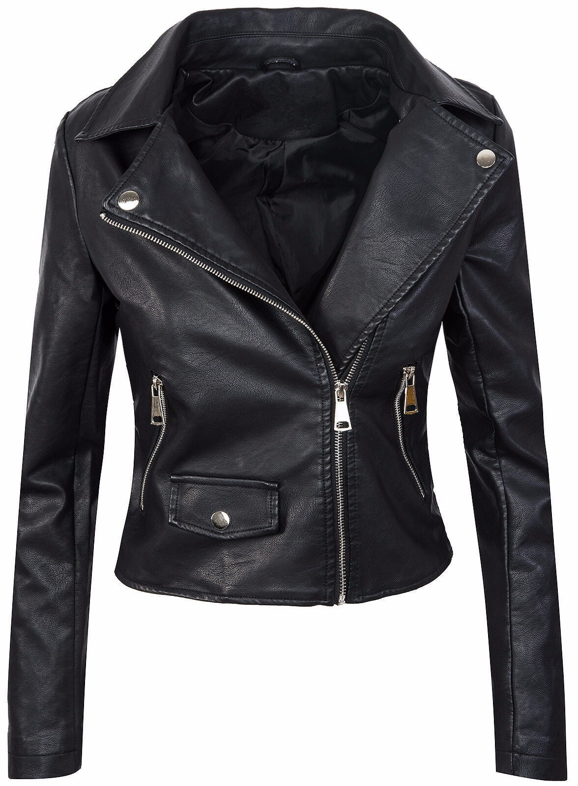 Damen stylische Bikerjacke aus hochwertigem Krohn-e