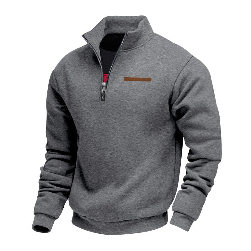 Herren Hochwertiger Fleece-Pullover mit halbem Reißverschluss Krohn-e