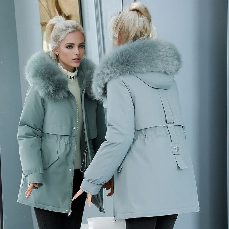 Damen isolierter Winterparka mit luxuriösem Kunstfellkragen und wärmendem Innenfutter Krohn-e