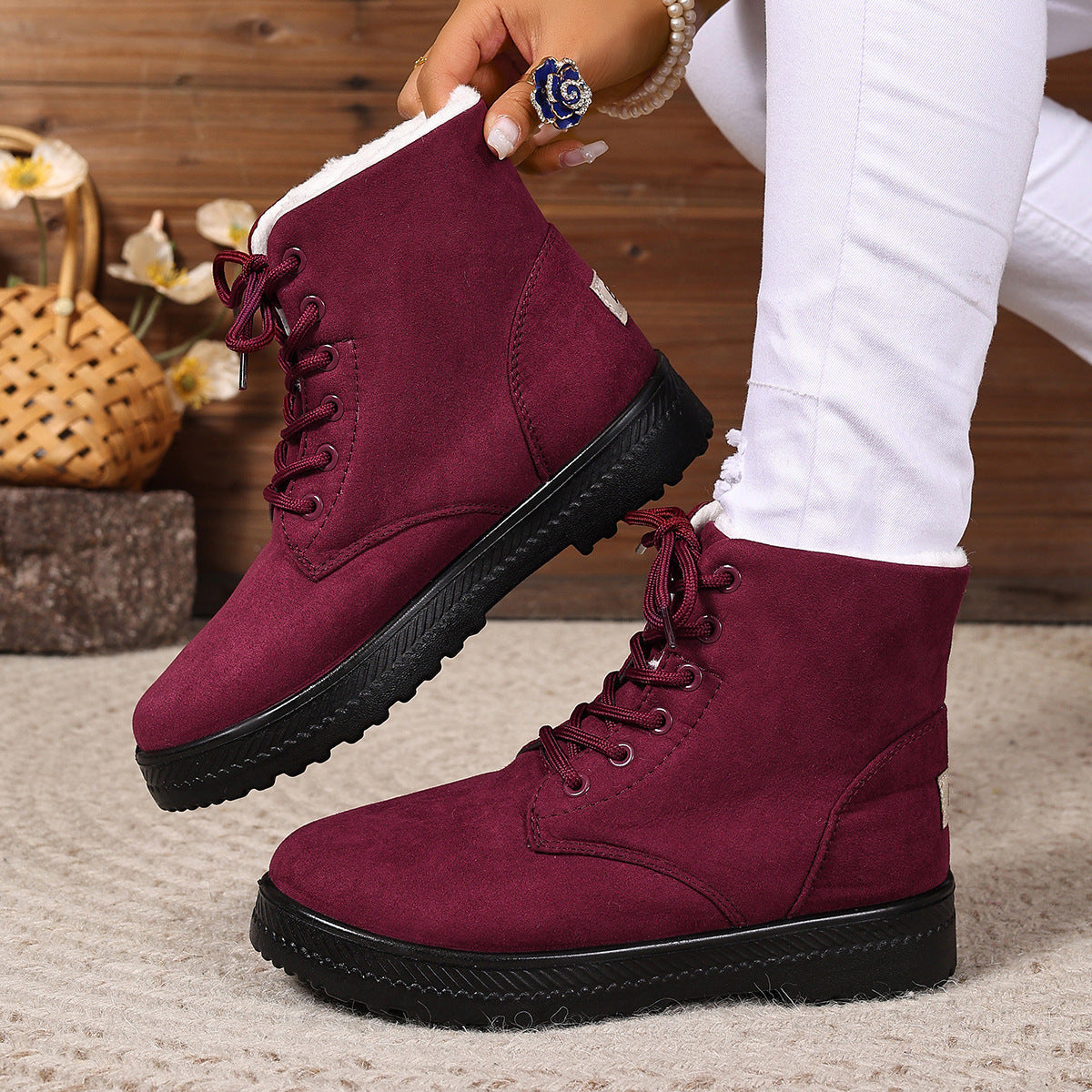 Damen Warm gefütterte Winterstiefel Krohn-e
